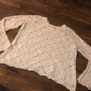 Crochet cream sweater